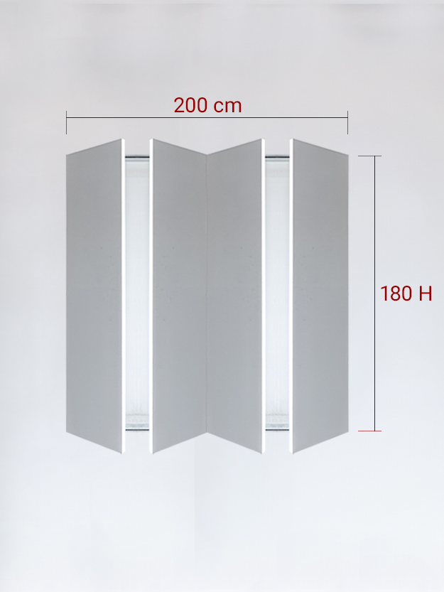 sportello filomuro a 4 ante cm 200x180