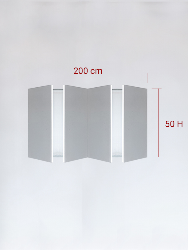 sportello filomuro a 4 ante cm 200x50