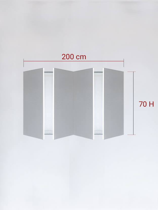 sportello filomuro a 4 ante cm 200x70