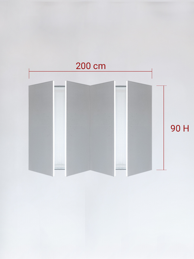 sportello filomuro a 4 ante cm 200x90