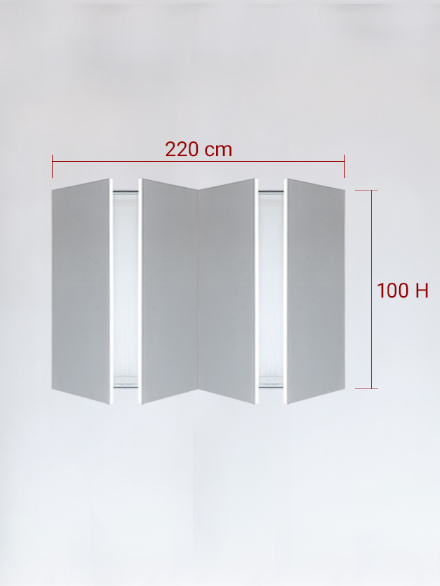 sportello filomuro a 4 ante cm 220x100
