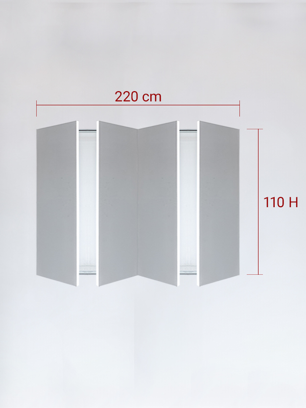 sportello filomuro a 4 ante cm 220x110