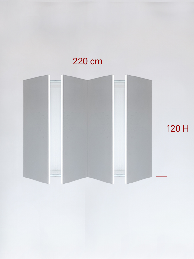 sportello filomuro a 4 ante cm 220x120