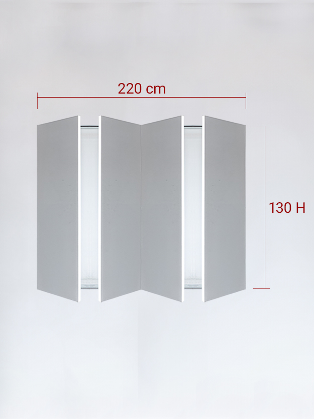 sportello filomuro a 4 ante cm 220x130