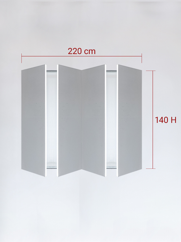 sportello filomuro a 4 ante cm 220x140