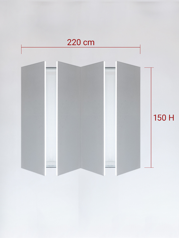 sportello filomuro a 4 ante cm 220x150