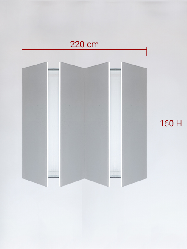 sportello filomuro a 4 ante cm 220x160