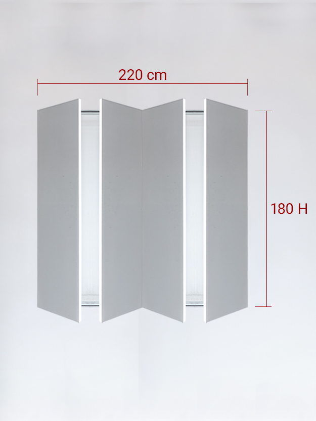 sportello filomuro a 4 ante cm 220x180
