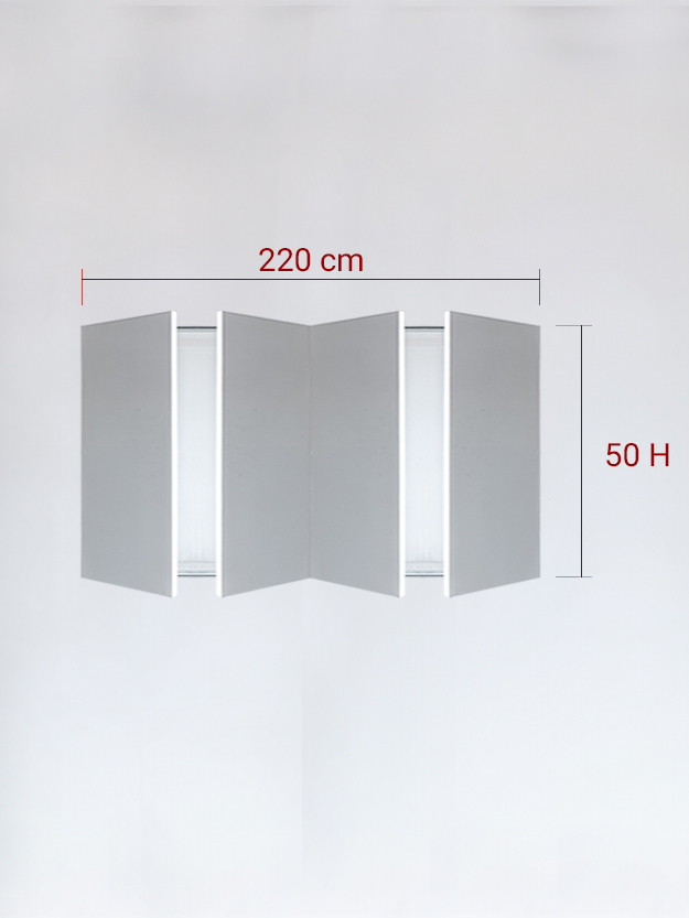 sportello filomuro a 4 ante cm 220x50