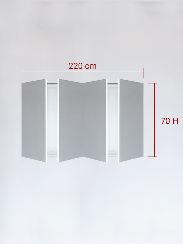 sportello filomuro a 4 ante cm 220x70