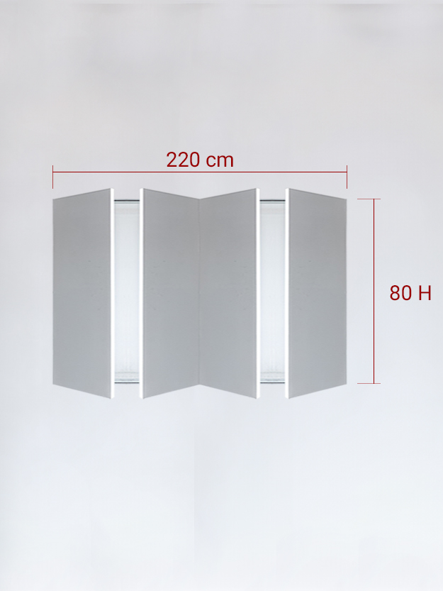sportello filomuro a 4 ante cm 220x80