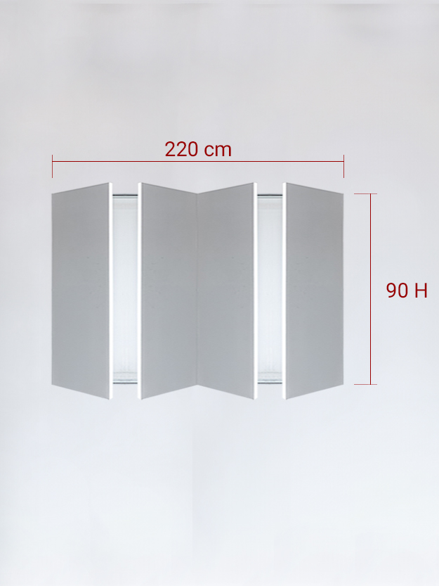 sportello filomuro a 4 ante cm 220x90