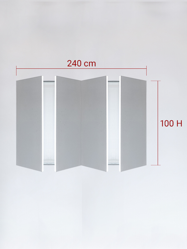 sportello filomuro a 4 ante cm 240x100