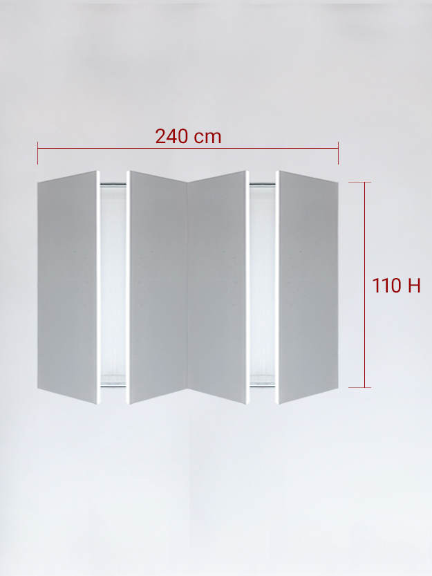 sportello filomuro a 4 ante cm 240x110