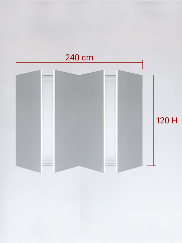 sportello filomuro a 4 ante cm 240x120