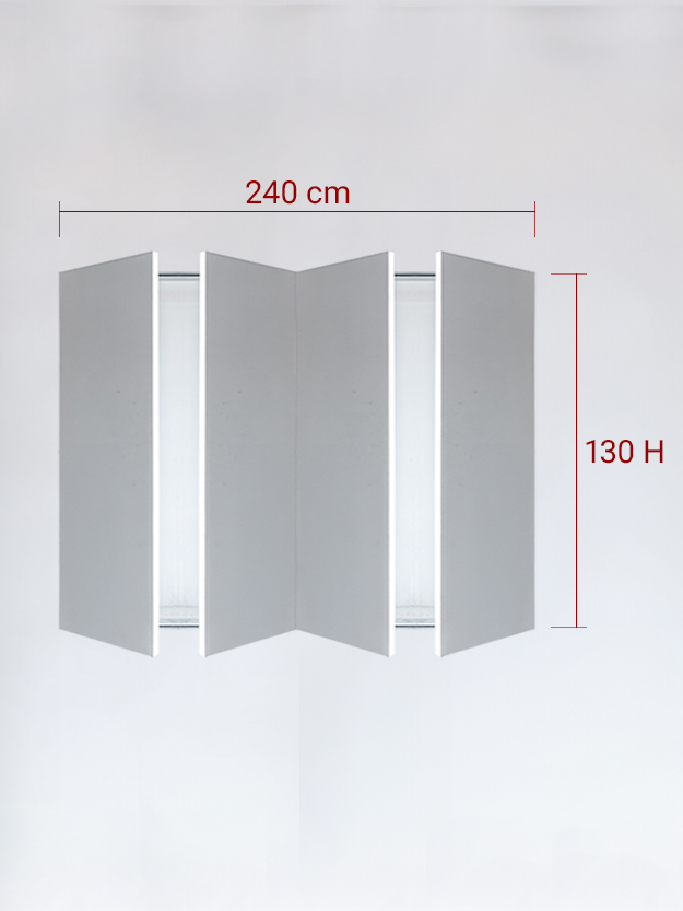 sportello filomuro a 4 ante cm 240x130