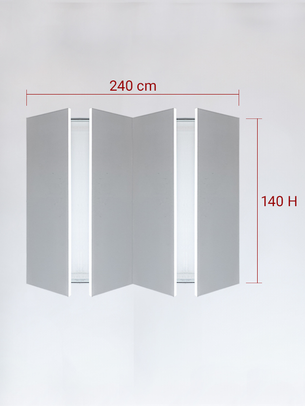 sportello filomuro a 4 ante cm 240x140