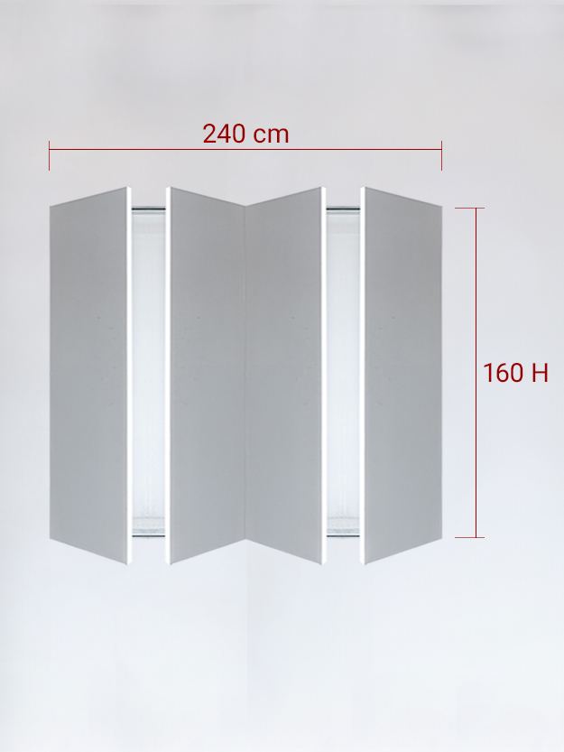 sportello filomuro a 4 ante cm 240x160