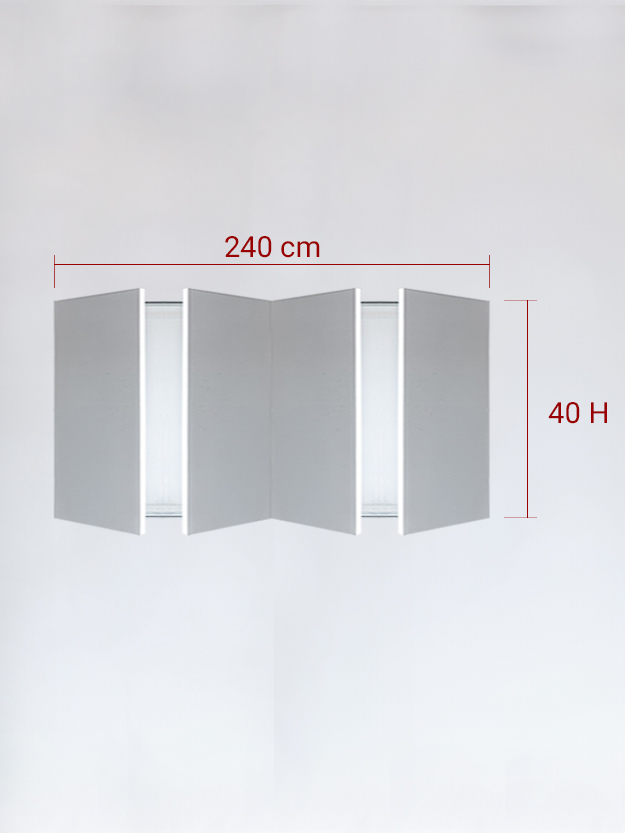 sportello filomuro a 4 ante cm 240x40