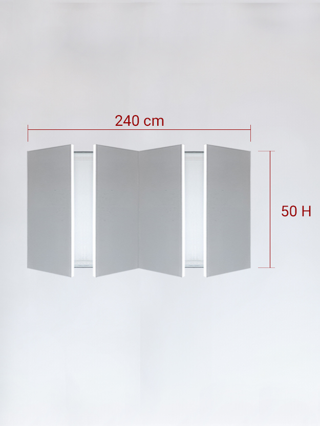sportello filomuro a 4 ante cm 240x50