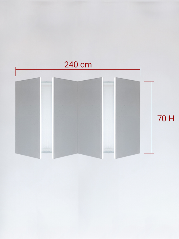 sportello filomuro a 4 ante cm 240x70