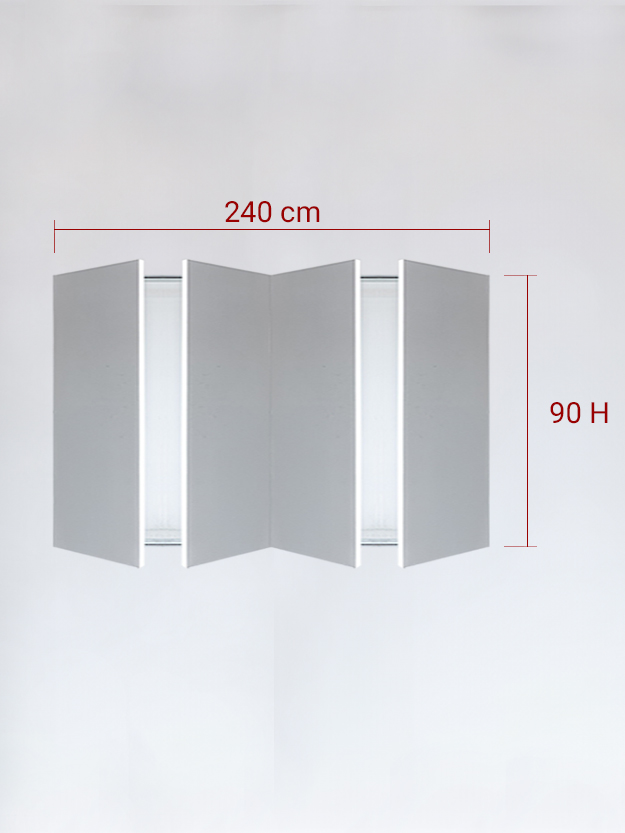 sportello filomuro a 4 ante cm 240x90