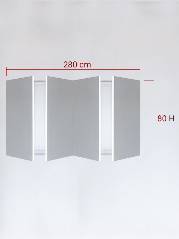 sportello filomuro a 4 ante cm 280x80