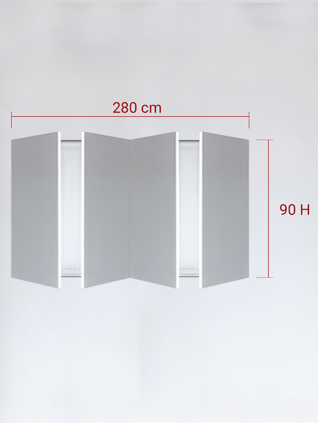 sportello filomuro a 4 ante cm 280x90