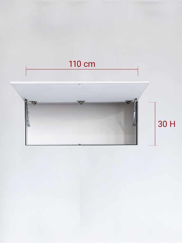 Sportello filomuro ad 1 anta verso l’alto cm 110x30