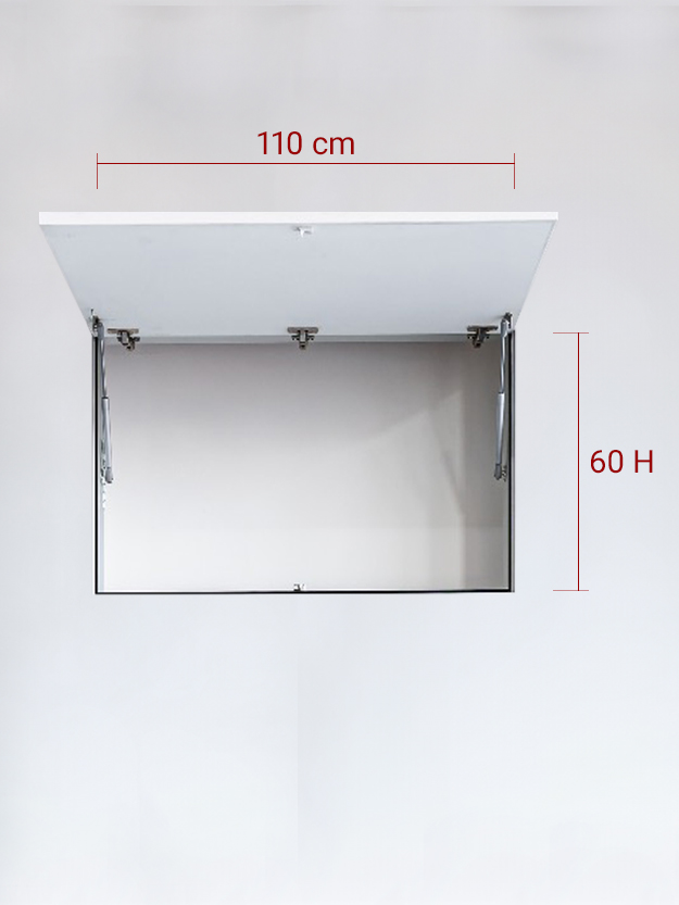 Sportello filomuro ad 1 anta verso l’alto cm 110x60