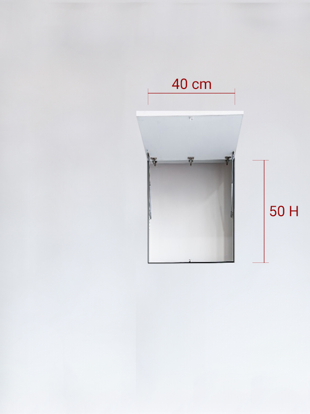 Sportello filomuro ad 1 anta verso l’alto cm 40x50