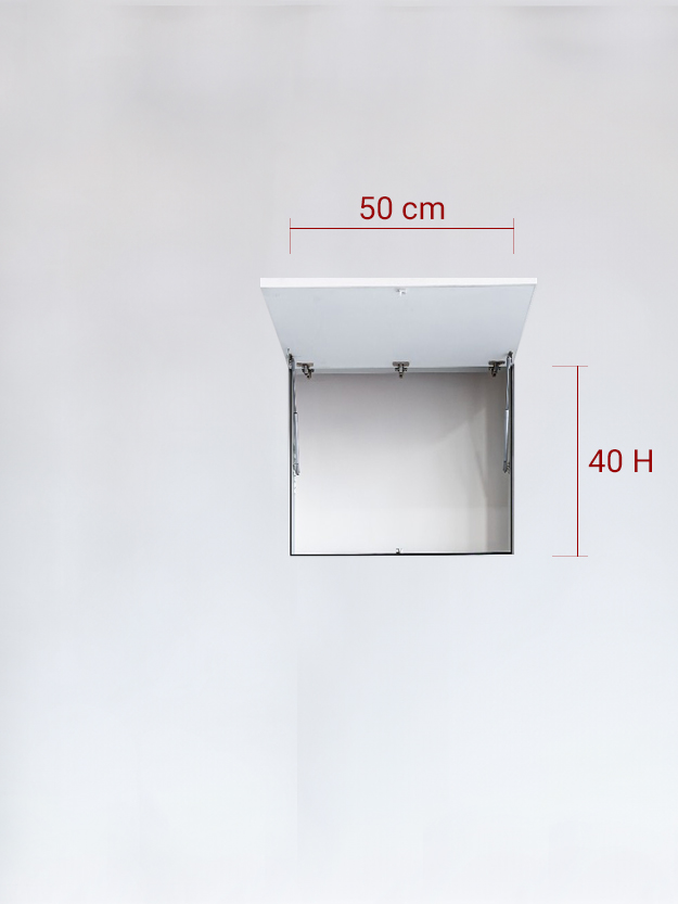 Sportello filomuro ad 1 anta verso l’alto cm 50x40