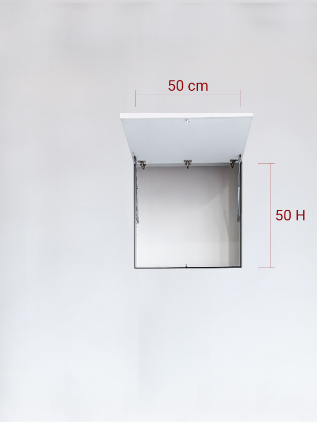Sportello filomuro ad 1 anta verso l’alto cm 50x50