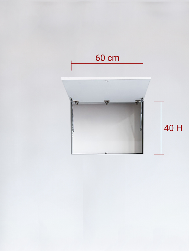 Sportello filomuro ad 1 anta verso l’alto cm 60x40