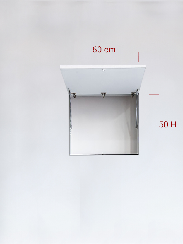 Sportello filomuro ad 1 anta verso l’alto cm 60x50
