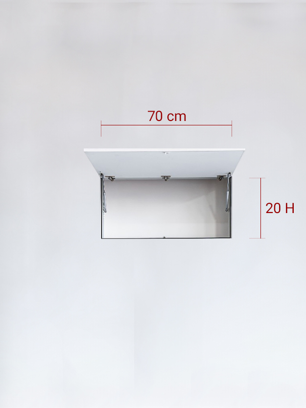 Sportello filomuro ad 1 anta verso l’alto cm 70x20