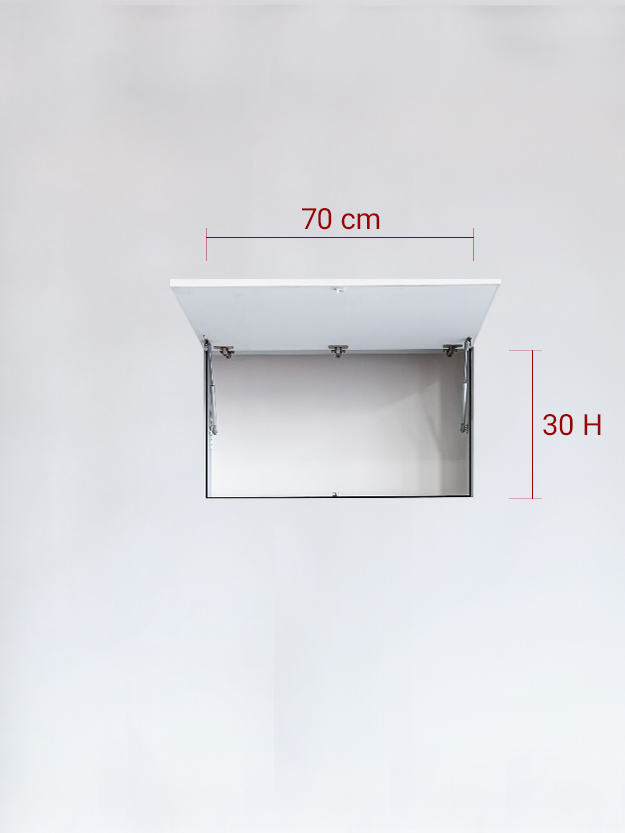 Sportello filomuro ad 1 anta verso l’alto cm 70x30