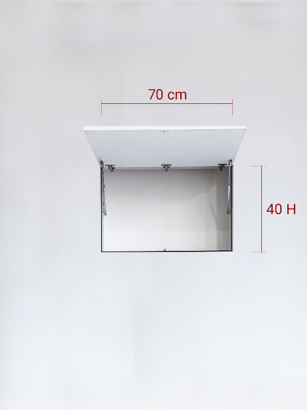 Sportello filomuro ad 1 anta verso l'alto cm 70x40