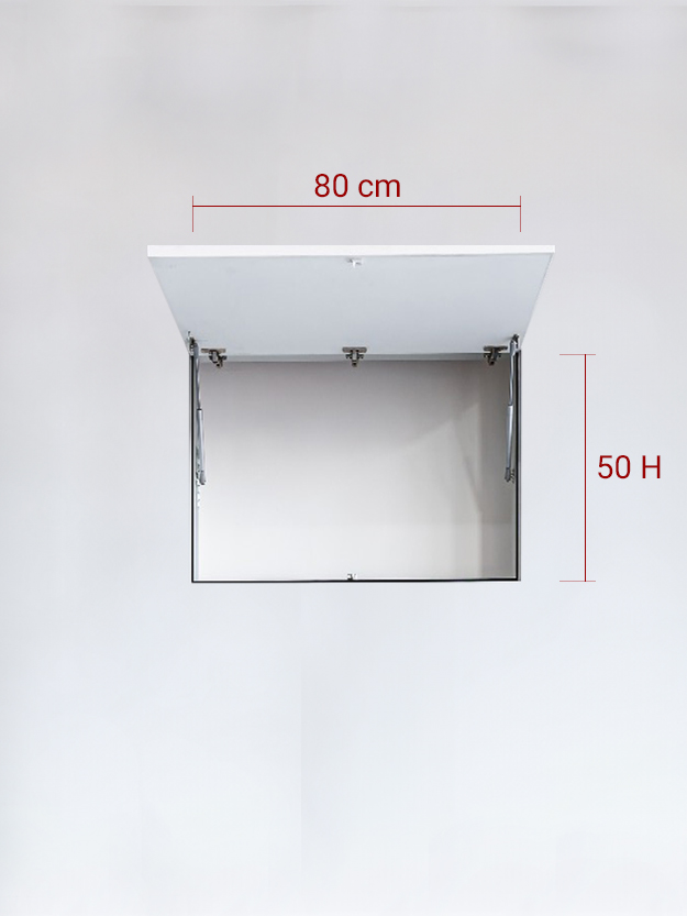 Sportello filomuro ad 1 anta verso l’alto cm 80x50