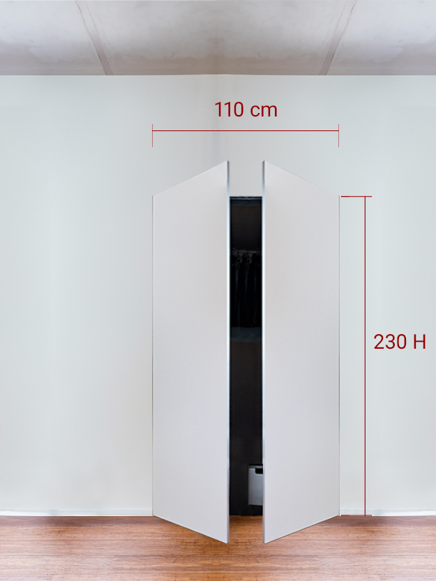Armadio filomuro a 2 ante simmetriche cm 110x230