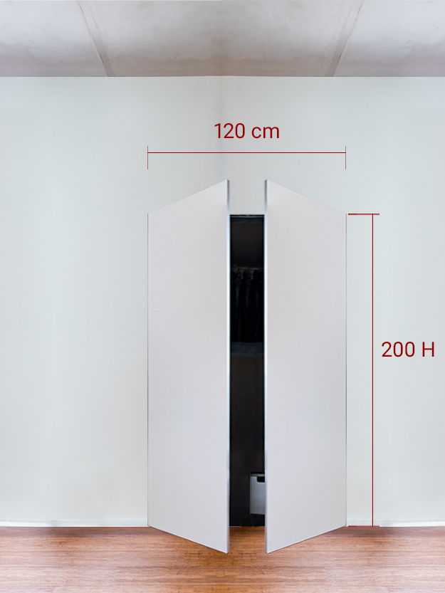 Armadio filomuro a 2 ante simmetriche cm 120x200