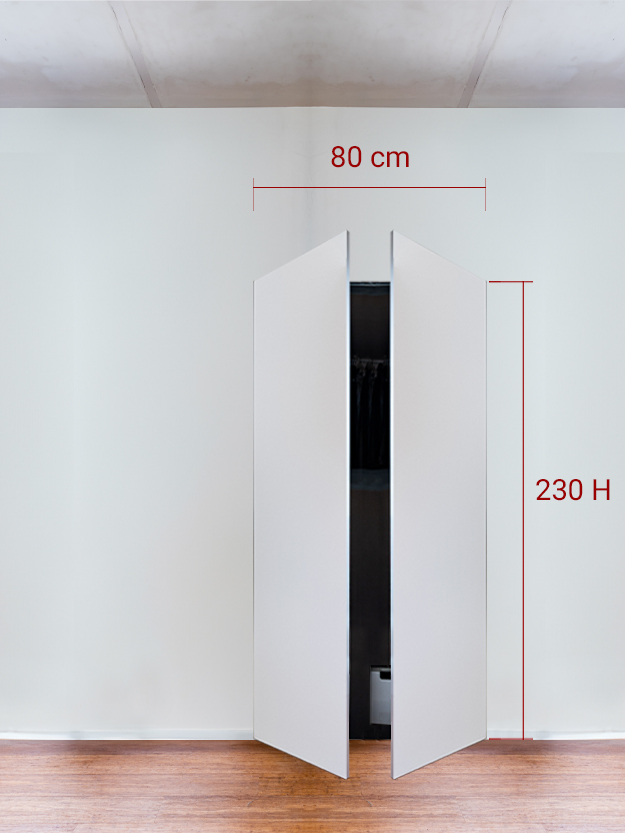 Armadio filomuro a 2 ante simmetriche cm 80x230