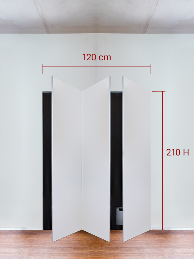 Armadio filomuro a 3 ante simmetriche cm 120x210