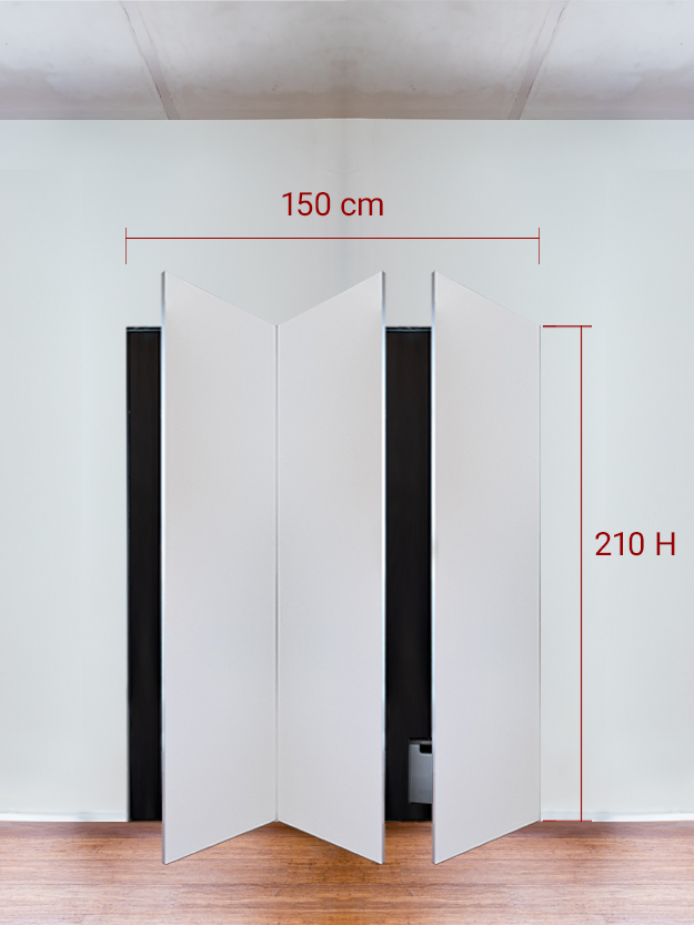 Armadio filomuro a 3 ante simmetriche cm 150x210