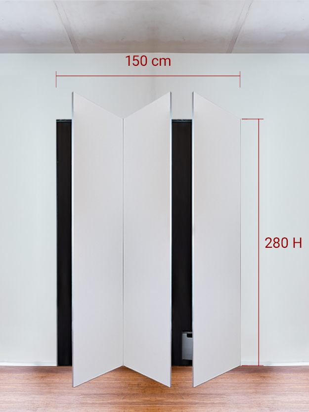 Armadio filomuro a 3 ante simmetriche cm 150x280