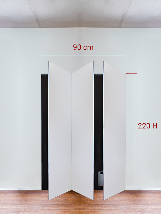 Armadio filomuro a 3 ante simmetriche cm 90x220