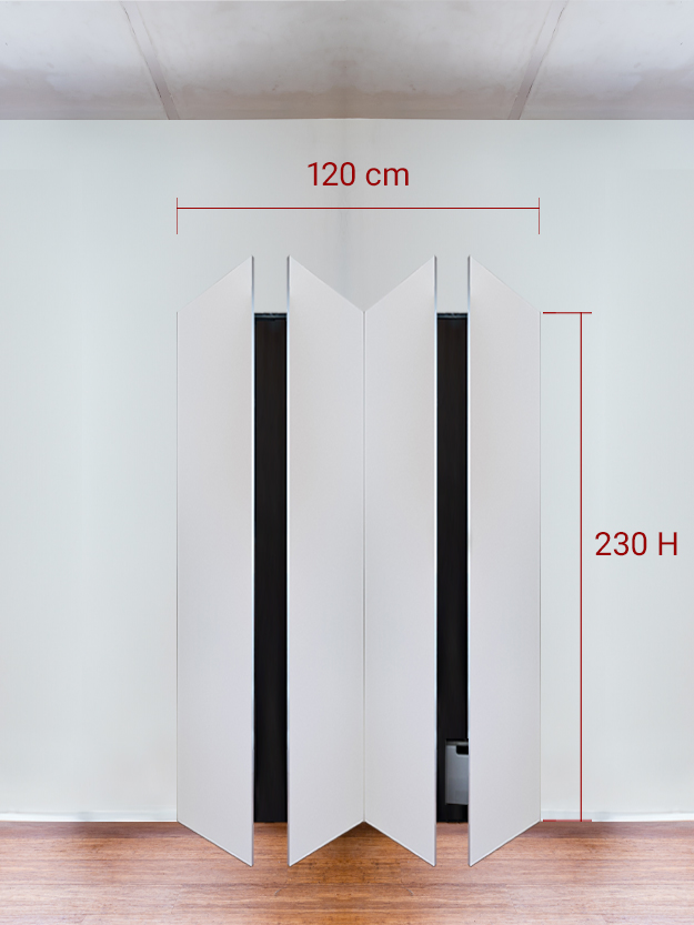 Armadio filomuro a 4 ante simmetriche cm 120×230