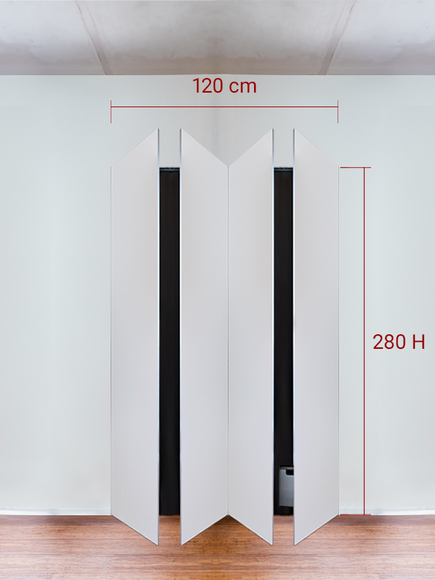 Armadio filomuro a 4 ante simmetriche cm 120×280