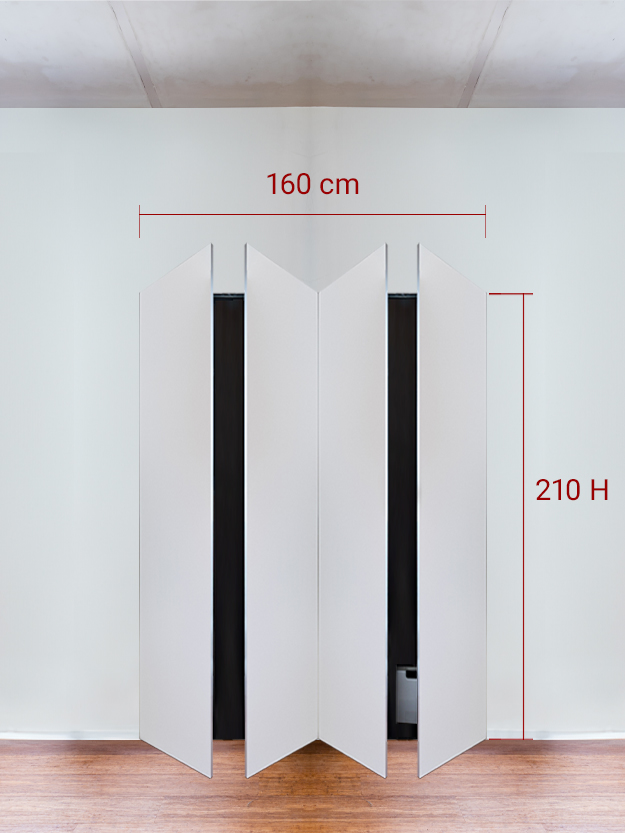 Armadio filomuro a 4 ante simmetriche cm 160×210