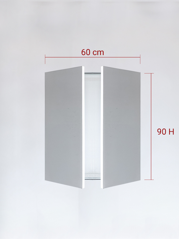 Sportello filomuro a 2 ante cm 60x90